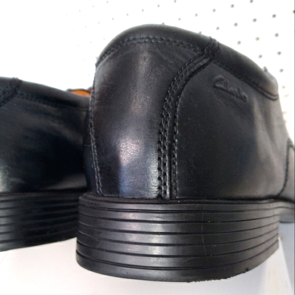 Clarks Men's Black Flat Lace-up Heel Height 1" Shoes Zise 11.5 M - Picture 5 of 9